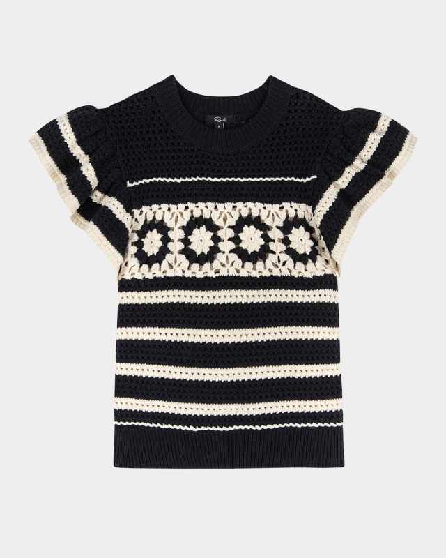 Penelope Crochet Stripe Top